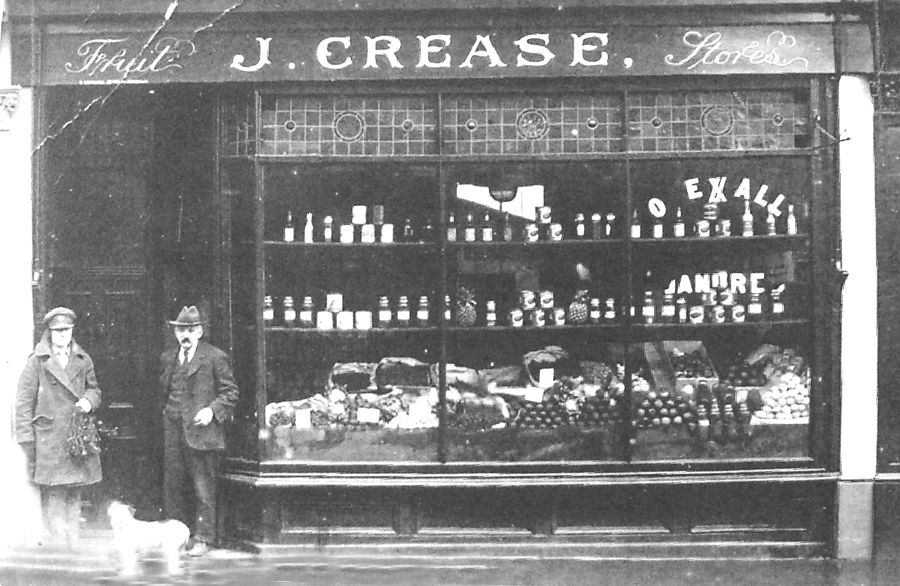 07, Cllr James Crease outside his fruiterer_s, shop later became Furley and Baker, c1940.jpg